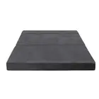 Giselle Bedding Double Size Folding Foam Mattress Portable Velvet Dark Grey fabr