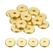 20 Pcs Flat Round Spacer Beads 14mm Brass Heishi Beads for Jewelry Making