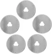 Tofficu Rotary Cutter Replacement Parts 5 Pcs Fabric Cutting Blades 45mm Multi-Material Use Perfect for Sewing Quilting Scrapbooking