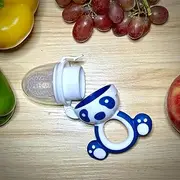 Sproutlets Fruit Nibbler - Baby Fresh Food Feeder Pacifier with 4 Silicone Mesh Bags - Infant Teething Toy for Toddlers - BPA-Free, Easy to Clean - Blue