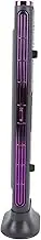 Bladeless Desk Fan, USB Rechargeable Tower Fan Portable Fan Samll Quiet Fan Personal Desktop Fan with 1200mAh Battery for Home Office Bedroom (Grey Purple)