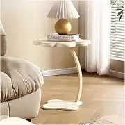 Side Table Creative Accent End Table Coffee Table,Flower Tray Top Side Table Nightstand Family,Dinning or Living Room,Modern,Metal Butterfly-Shaped Table Base End Tables Living Room(Beige)