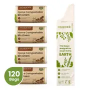 Ecopack 8L Compostable Bin Liners Bundle XS (4 Rolls/120 Bags)
