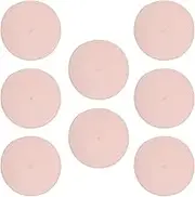 ZFLYCANP 8 Pcs Round Braided Placemat, Heat Resistant Table Mats, Round Placemats Set for Dinner Room Kitchen Farmhouse Restaurant Hotel café (8×Pink)