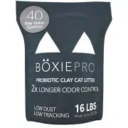 Boxie® Probiotic 40 Day Natural Odor Control Cat Litter, 16lb Clumping Clay