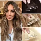 Human Hair Extensions CLIP IN Straight Remy Russian Weft Balayage Blonde 8"-24"