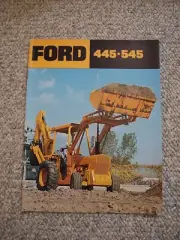 Ford 445 545 Tractor Loader Backhoe Color Brochure 18 pg. Original MINT '78