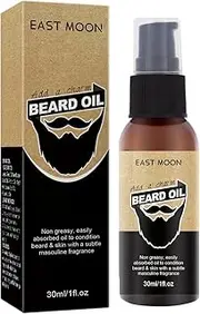 Beard Oil with Jojoba Rosemary Grape Seed Extract Lightweight Moisturizing Softening Beard Treatment for Men Fresh Scent 30ml