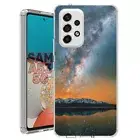 For Samsung Galaxy A23 5g A52 A53 TPU Case+Glass(Milky way on Lake)