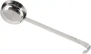 SHOWERORO 3pcs Measuring Spoon for Pizza Sauce Flat Ladle Kitchen Soup Spoon Stainless Steel