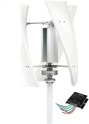 3000W 12V 24V 48V Vertical Wind Turbine Small Wind Turbine Low Noise High Efficiency Vertical Wind Turbine Generator Set with Controllers