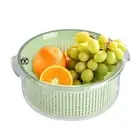 Vegetable Washing Baskets Fast Draining Rustproof Colander Bowl Set For Kitchen