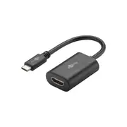 Goobay 20cm USB-C to HDMI Adapter Connector (Black)