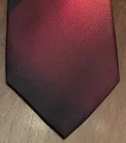 Kenneth Cole Reaction Red Black 100% Silk Men’s Neck Tie Made In China