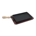 Cast Iron Griddle Grilling Skillet Ergonomic Steak Pan Omelette Pan for Indoor