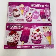 2 Pk - Kangaroo 28-Pack Strawberry & Cherry Scratch & Sniff Valentines Day Cards