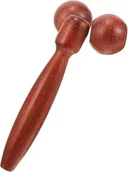 GARVALON Wooden Double Ball Massager Facial Massage Tools Double Ball Face Roller Eye Massage Rollers Eye Care Massage Roller Neck Roller Manual Roller Round Massager Roller Massager Board