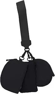 [Generic] Key Chain Wallet - Wristlet Wallet, 3 Coin Purses, Women Coin Pockets, Zipper Wallet for Women | Portable Coin Purse, Key Holder, Coin Pocket, black, 説明を参照してください
