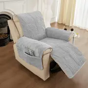 Recliner Chair Cover Sofa Slipcover with Couch Protector with Side Pocket
