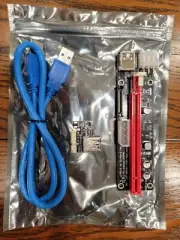 PCI-E 1x to 16x Powered USB3.0 GPU Riser Extender Adapter Card Pack of 5