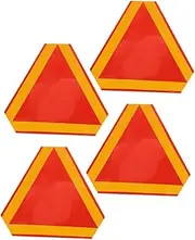 Gatuida Triangle Reflective Signs 4pcs Roadside Safety Reflective Signs Car Safety Triangle
