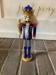 NEW 9" Classic Nutcracker Holding a Baton Plastic Figure Decor / Play