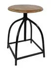 Swivel BAR Stool Swivel Chair Adjustable Height Solid Wood Metal