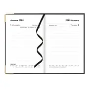 of London Classic Sewn Binding Mini Pocket Day to a Page Planner in Leather-L...