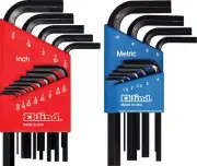 10122 Hex L-Key allen wrench Combo- Short Inch / MM, 2 Sets 22 Pieces