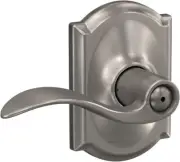 Schlage F40 ACC 619 CAM Camelot Collection Accent Privacy Lever, Satin Nickel
