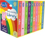 Peppa Pig Early Learning Library (English-Hindi): Boxset of 10 Board Books for Children