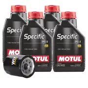 4L Motul SPECIFIC 948B 5W20 Wix Filter Motor Oil Change Kit API SN (for: Honda)