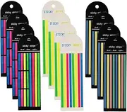2560Pcs Highlighter Tape, Long Page Markers Sticky Index Tabs,Morandi Neon Book Highlighter Strips Memo Note Tabs Transparent Page Flags Tabs for Annotating Books Office School (3 Styles)