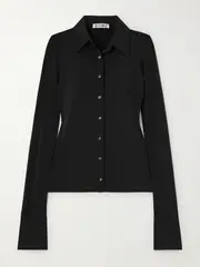 [ÉTERNE] ÉTERNE - Charlie Matte-jersey Shirt - Black - x large x large Black
