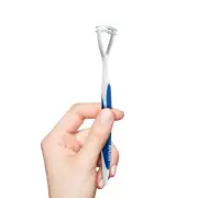 GUM Tongue Cleaner - Dual Action Soft Bristled Tongue Brush with Tongue Scraper