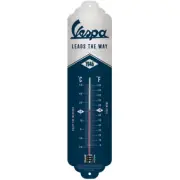Nostalgic Art Vespa Leads the Way Wall Hanging 28x6.5cm Thermometer Temperature