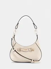 GUESS Beige Mimina Mini Top Zip Crossbody Bag