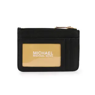 【Michael Kors】素面皮革零錢包/卡夾/鑰匙包(黑)/ 平行輸入