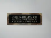 Curt Schilling Diamondbacks Nameplate For A Baseball Card Plaque / Ball Cube 1X3
