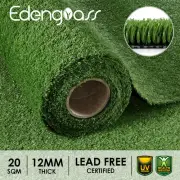20SQM 2x10m Artificial Grass Synthetic Turf Plastic Plant Floor Fake Lawn 12mm