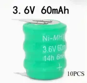 10X 3.6V 60mAh Ni-MH Battery For Meters PLC CNC Data Backup Power Rechargeable