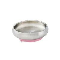 在飛比找momo購物網優惠-【little.b】316雙層不鏽鋼寬口麥片吸盤碗-甜美粉(