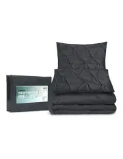 [Giselle Bedding] Cotton Quilt Cover Set Queen in Black