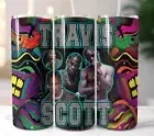 Travis Scott Tumbler 20oz Stainless Steel Skinny Straw Insulated Cup Mug
