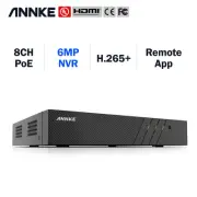 ANNKE H.265+ 6MP 8CH PoE NVR - IP Security Camera System with Remote Access
