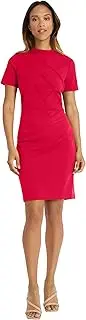 [Maggy London] Women's Dart Detail Short Sleeve Sheath Dress