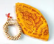 Pure tulsi Japa Mala 108 Beads with Goumukhi Mantra jaap Bag Iskcon Krishna