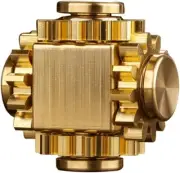 Pure Brass Cube Gears Linkage Anti Anxiety Fidget Spinner Toy Metal DIY