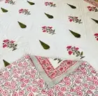 Indian Block Print Cotton Jaipuri Razai Handmade Quilted Bedspread Bedding Quilt
