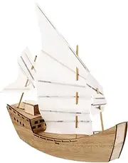 ULTECHNOVO DIY Wooden Sailboat Model Kit for Craft Your Own Ship Easy Assembly Enhances Creativity and Manual for Family Activities and Teamwork